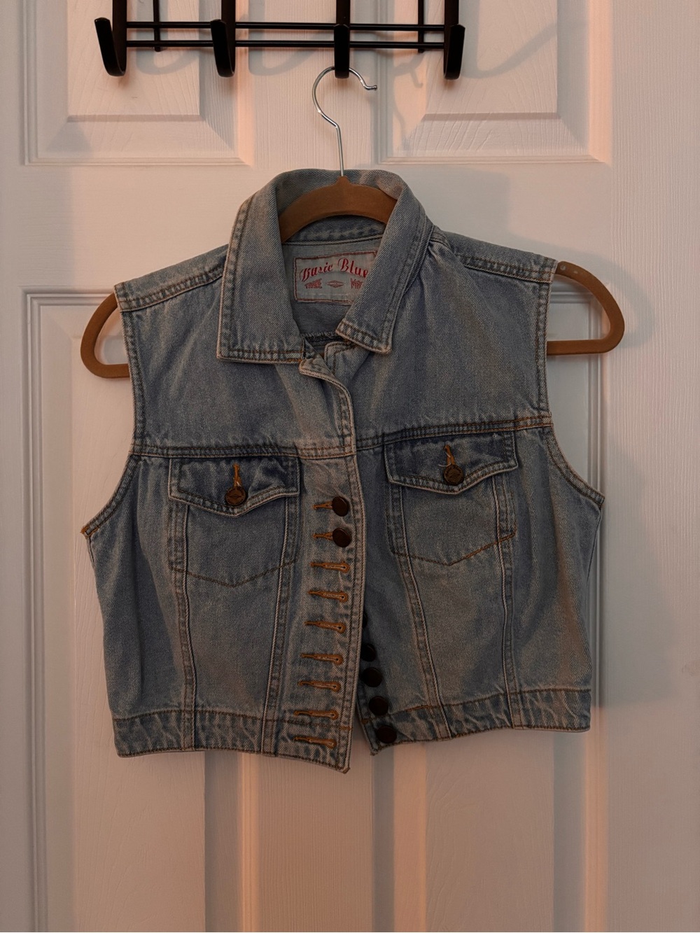 Vintage 90s Light Wash Denim Vest